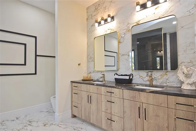 a view of swimming pool with a yard