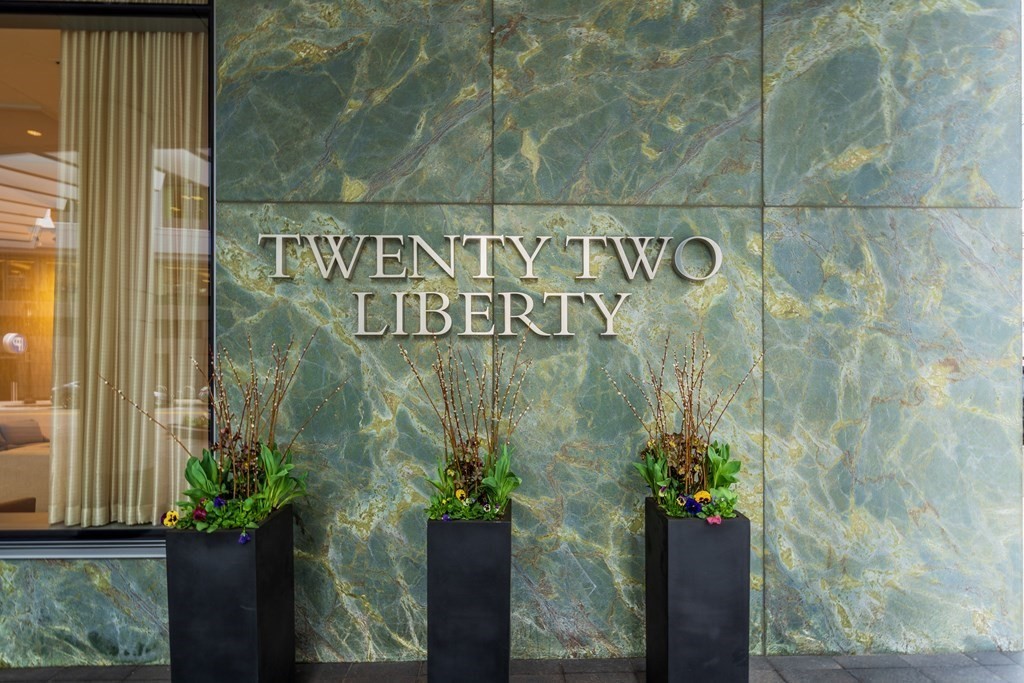 22 Liberty Drive, Unit 6A Boston, MA 02210 - Photo 34 of 42 a street sign on a brick wall