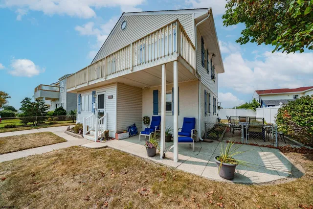 a view of a house with patio