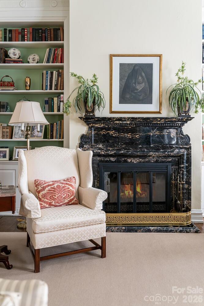 407 Vanderbilt Road Asheville, NC 28803 - Photo 15 of 48 a living room with furniture and a fireplace