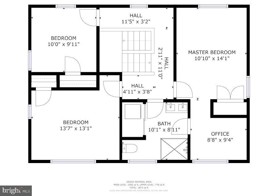 6670 Barrett Road Falls Church, VA 22042 - Photo 27 of 27 Upper Level Floor Plan