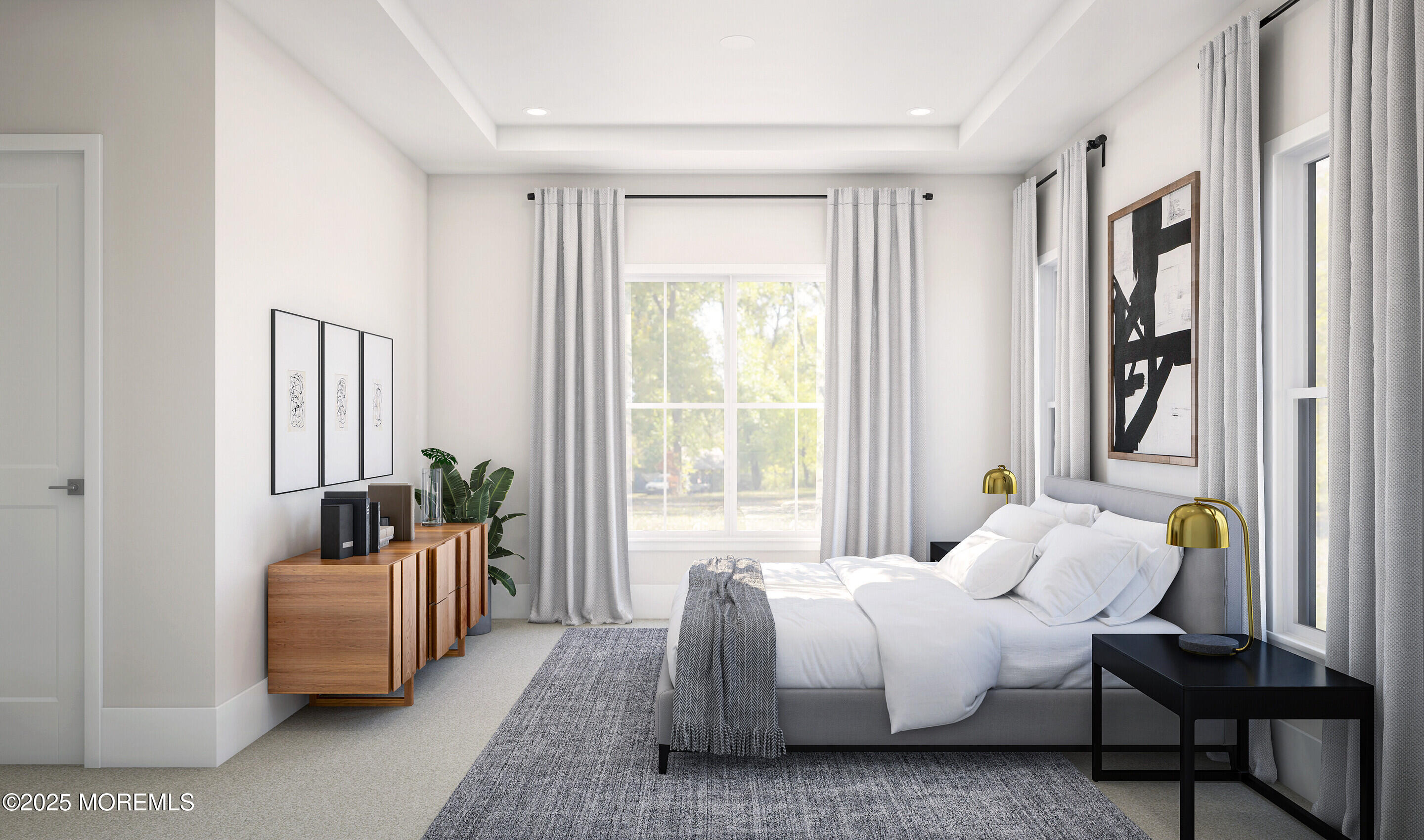 176 Highway 33, Unit PALMERA Manalapan, NJ 07726 - Photo 11 of 45 a spacious bedroom with a bed and a couch