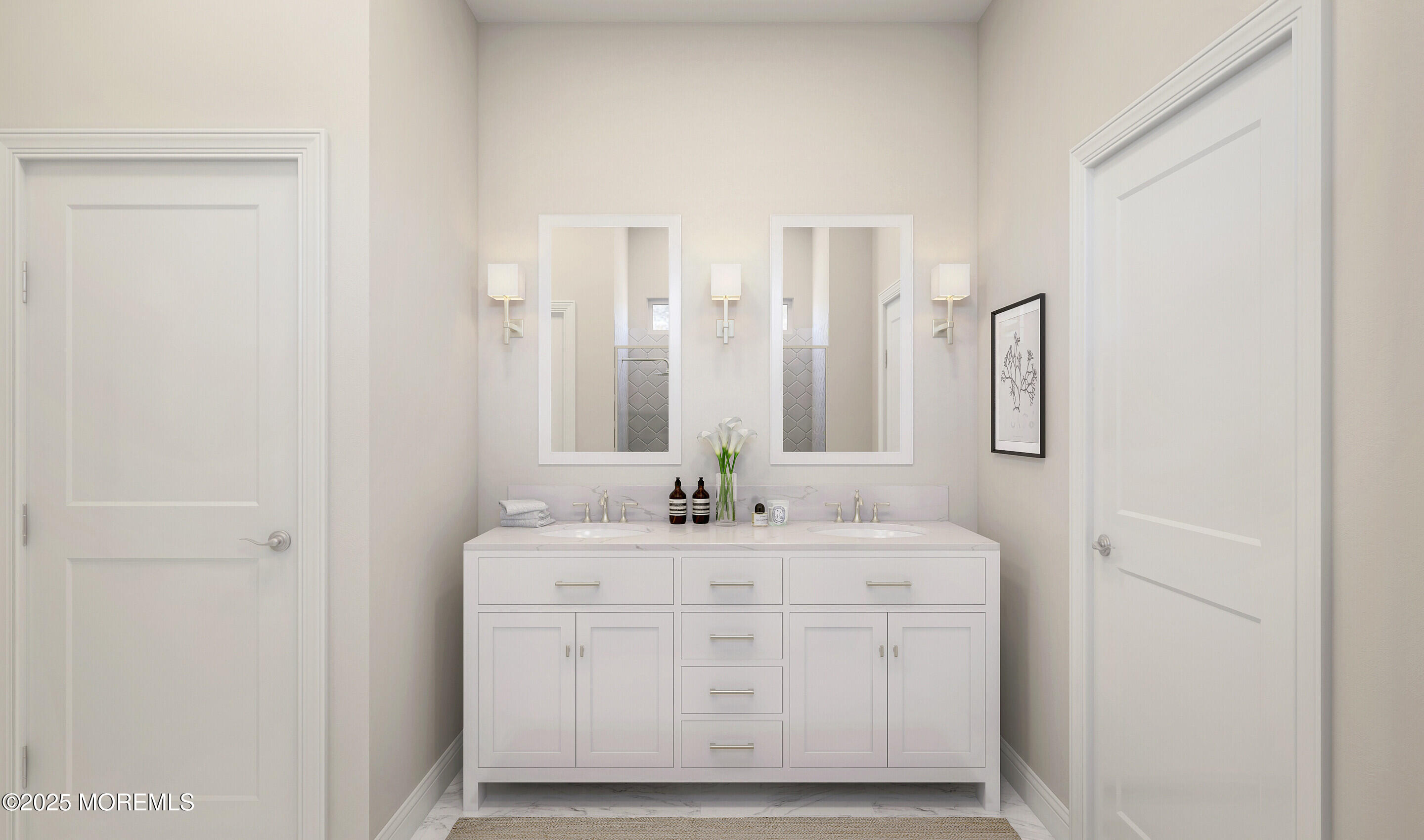 176 Highway 33, Unit PALMERA Manalapan, NJ 07726 - Photo 33 of 45 a bathroom with a sink and a mirror