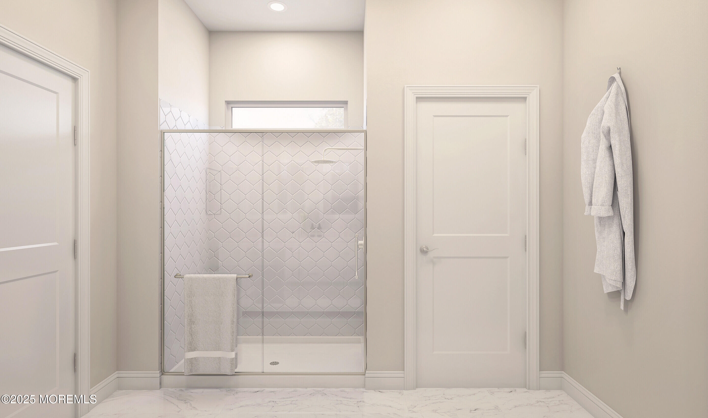 176 Highway 33, Unit PALMERA Manalapan, NJ 07726 - Photo 36 of 45 a bathroom with a glass shower door