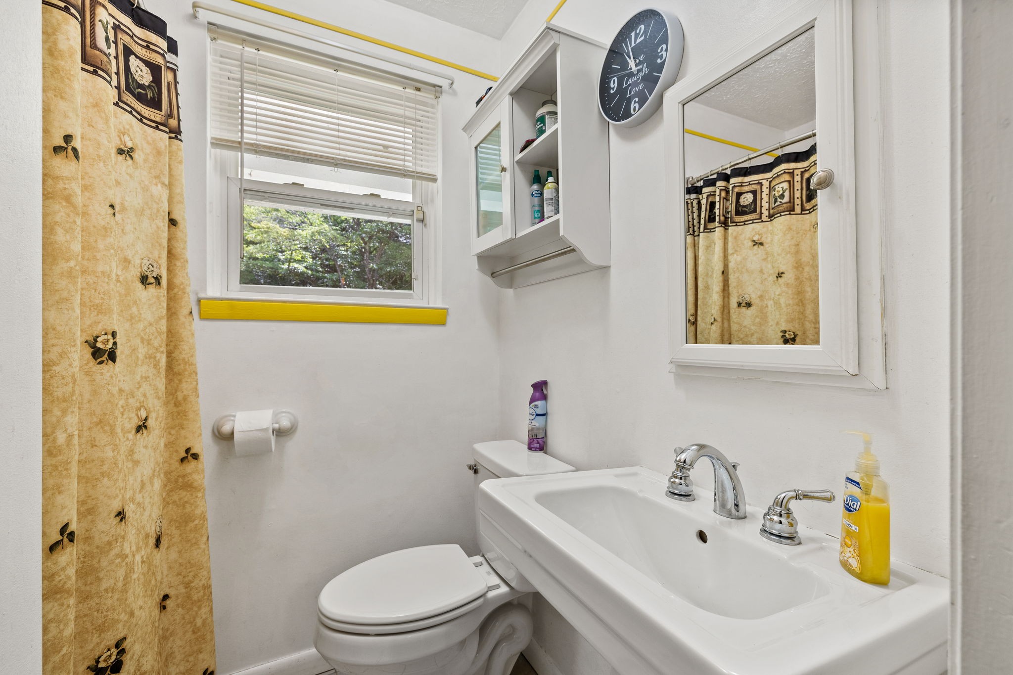 1165 Manley Loop Dickson, TN 37055 - Photo 15 of 29 a bathroom with a sink a toilet and a shower curtain