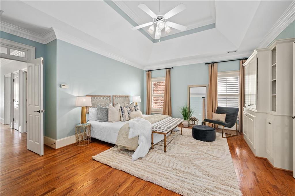 932 Manor Parc Drive Decatur, GA 30033 - Photo 17 of 38 a living room with a bed furniture and a large window