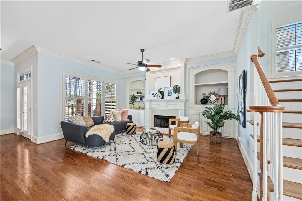 932 Manor Parc Drive Decatur, GA 30033 - Photo 4 of 38 a living room with furniture and a fireplace