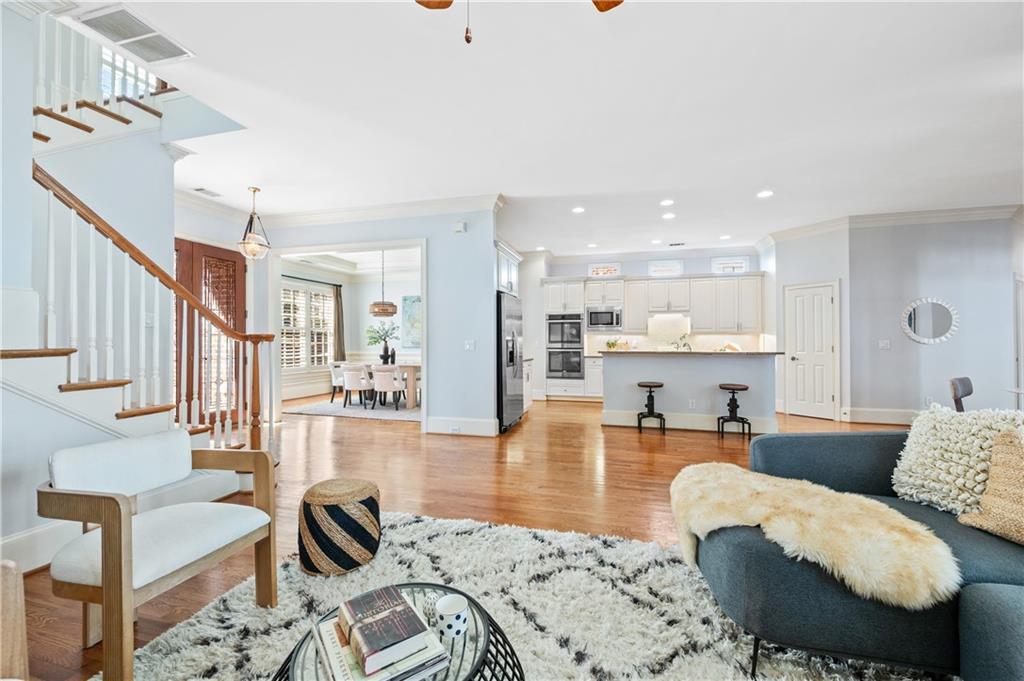 932 Manor Parc Drive Decatur, GA 30033 - Photo 5 of 38 a living room with furniture and a view of kitchen