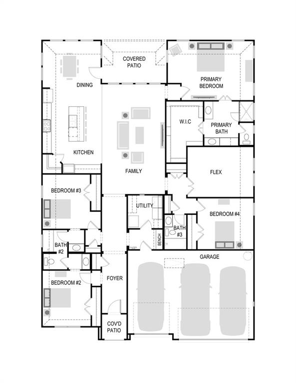 348 Yellowstar Lane Lavon, TX 75166 - Photo 2 of 39 a black and white photo of a room
