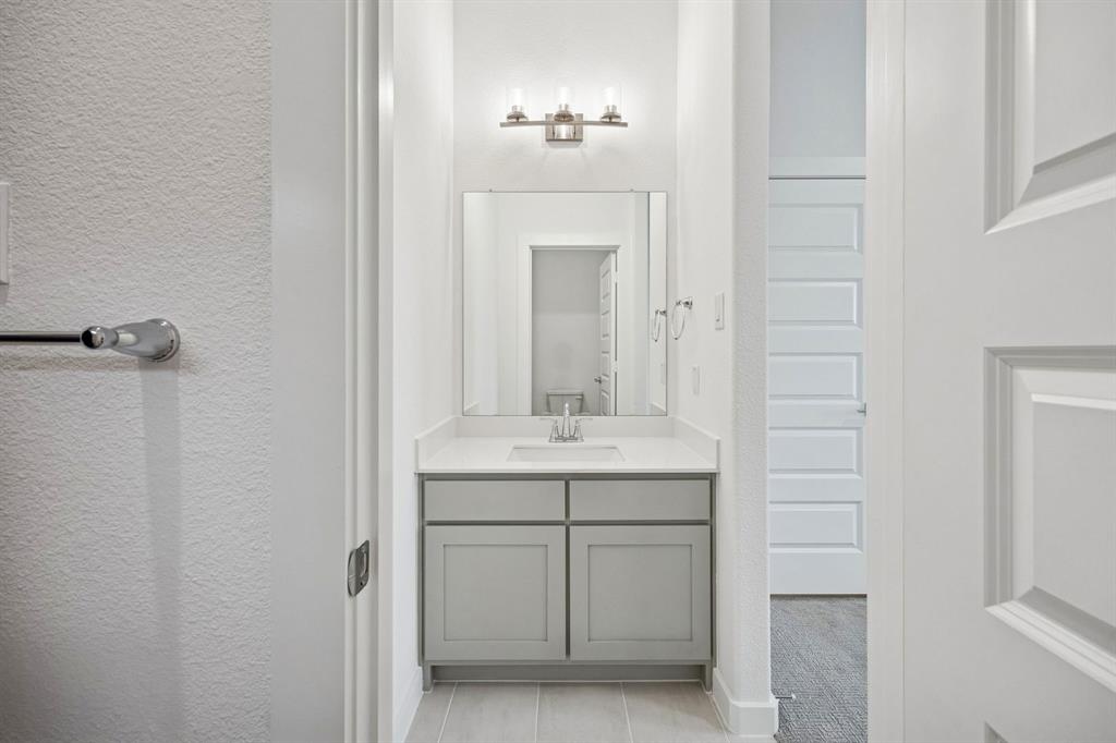 348 Yellowstar Lane Lavon, TX 75166 - Photo 26 of 39 a bathroom with a sink and a mirror
