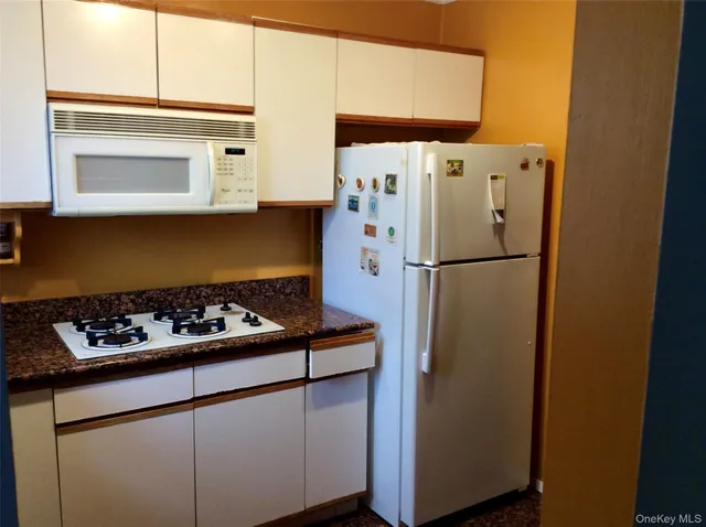 a kitchen with stainless steel appliances granite countertop a refrigerator and a stove