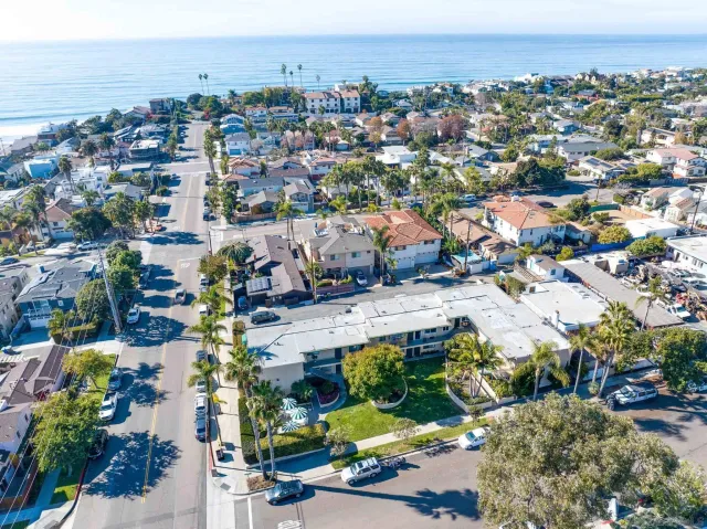 an aerial view of multiple house