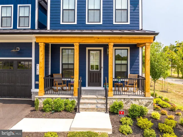 front view of a brick building
