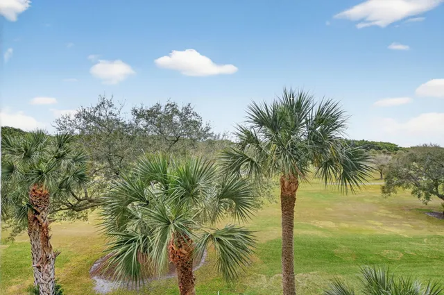 a view of a lake and a yard