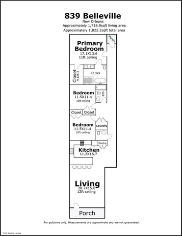 $375,000 | 839 Belleville Street, New Orleans, LA 70114