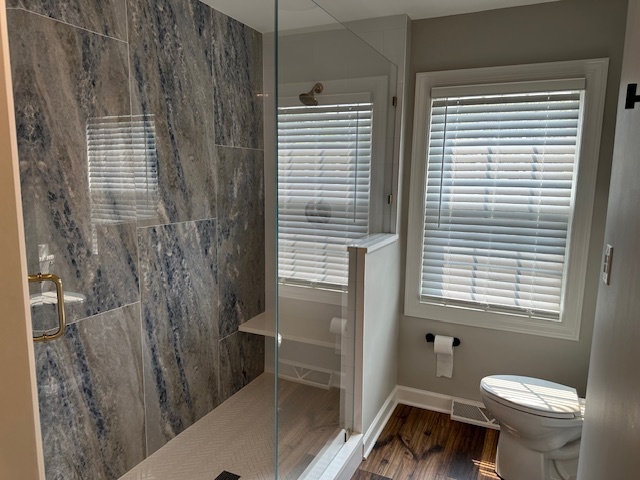 1253 West Illinois Avenue Palatine, IL 60067 - Photo 15 of 18 a bathroom with a toilet and a shower