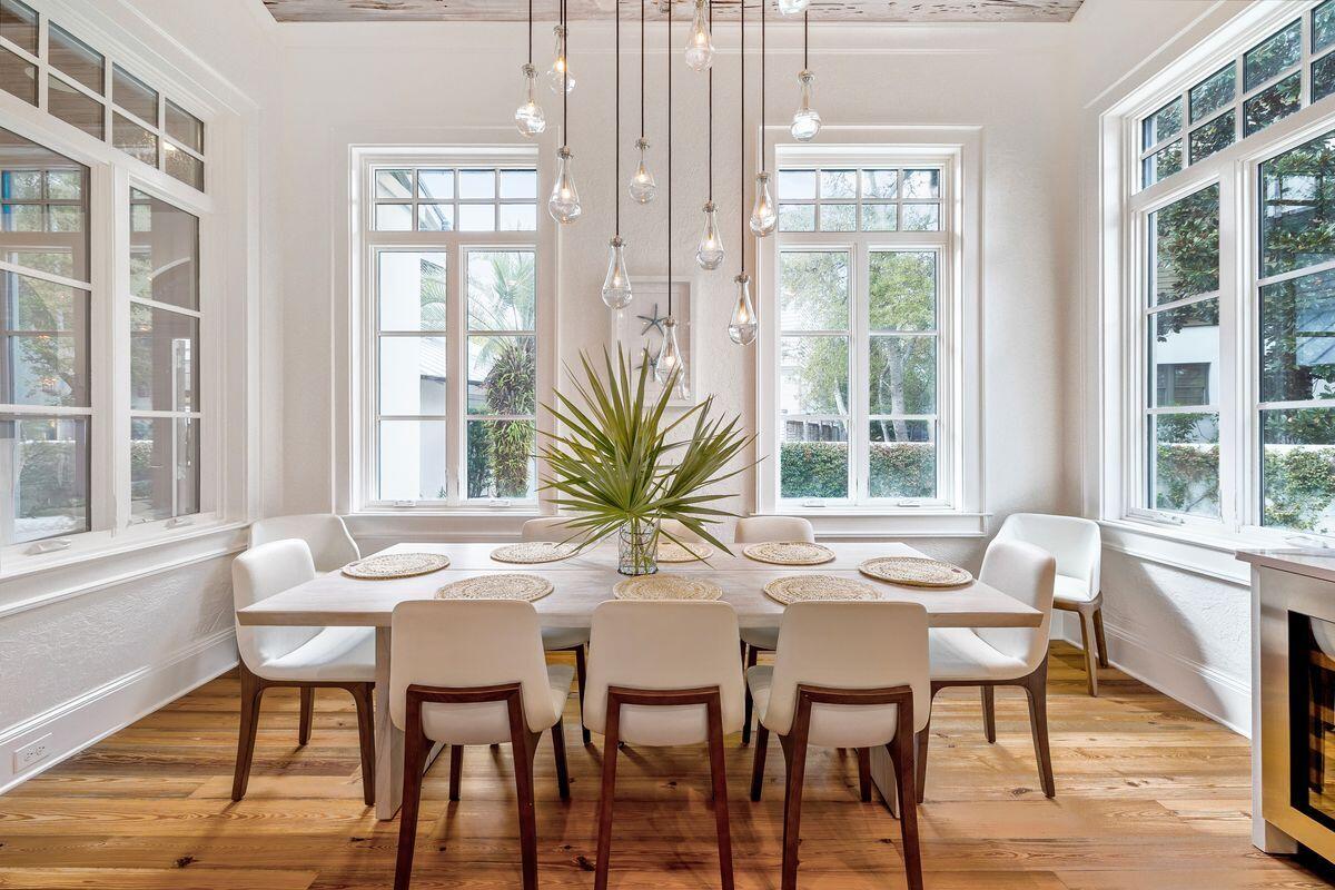216 Round Road Rosemary Beach, FL 32461 - Photo 13 of 58 a dining room with furniture and windows