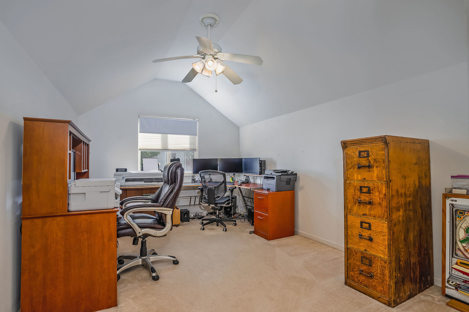 1394 Ridge Road South Elgin, IL 60177 - Photo 11 of 22 a view of a workspace with furniture and a window