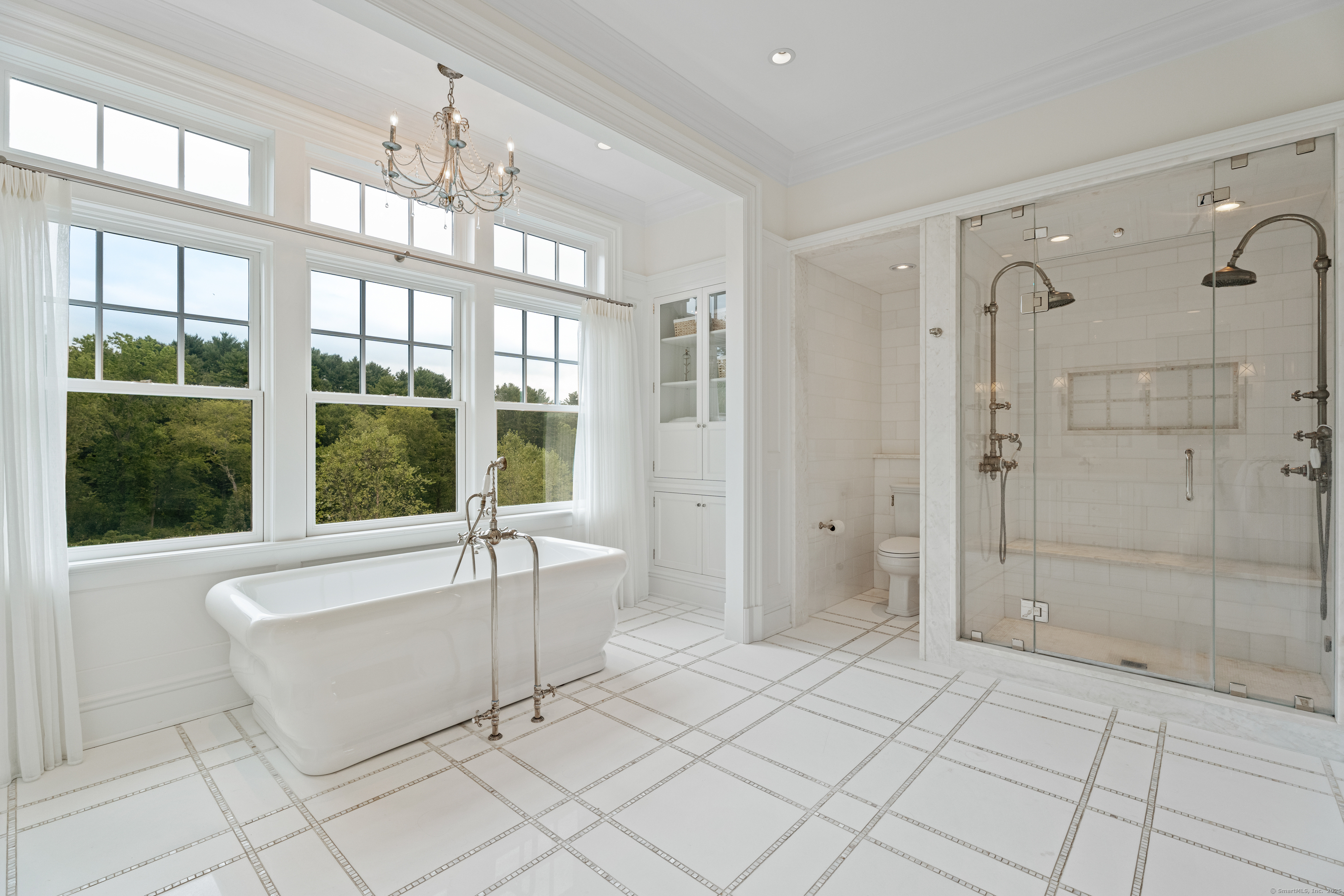 294 Maple Road Easton, CT 06612 - Photo 25 of 40 a spacious bathroom with a granite countertop bathtub and shower