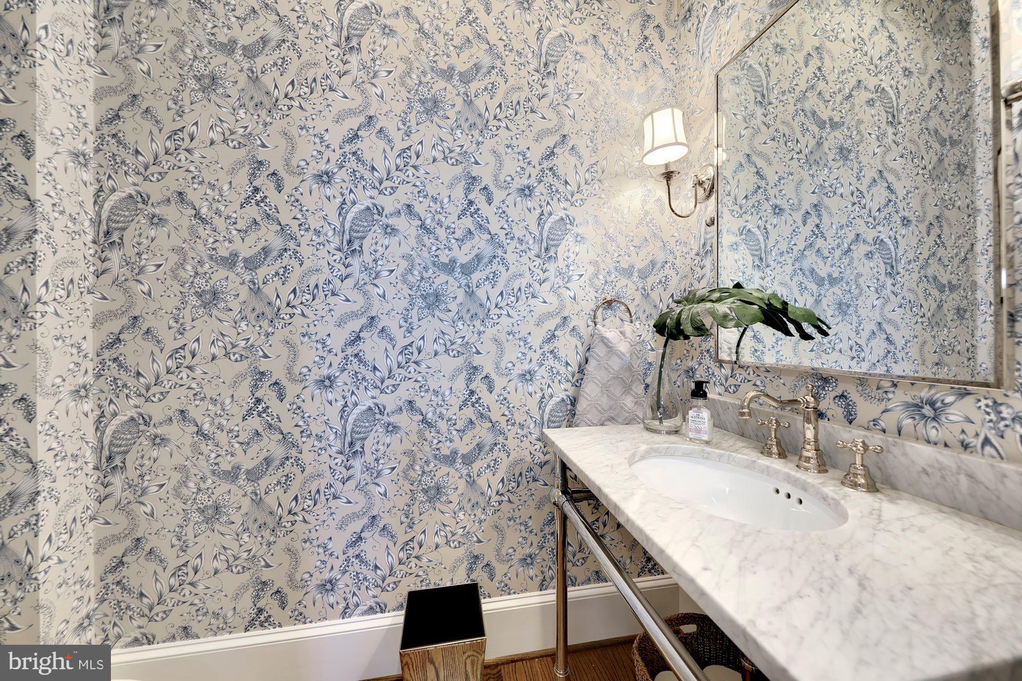 5504 Durbin Road Bethesda, MD 20814 - Photo 9 of 63 Formal powder room and exquisite fall coverings