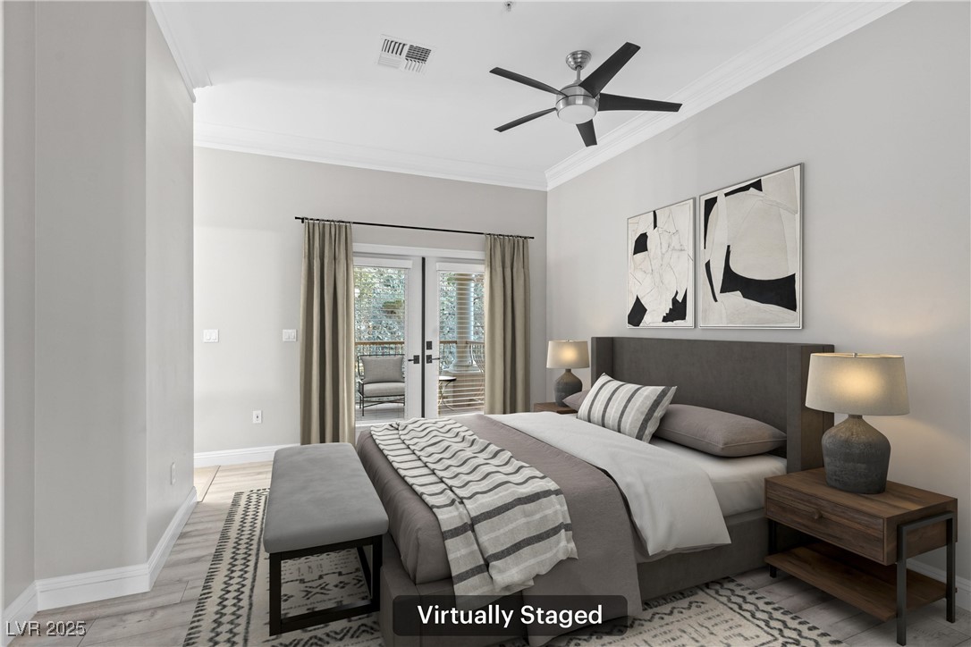 35 Strada Di Circolo Henderson, NV 89011 - Photo 13 of 28 Bedroom with crown molding.