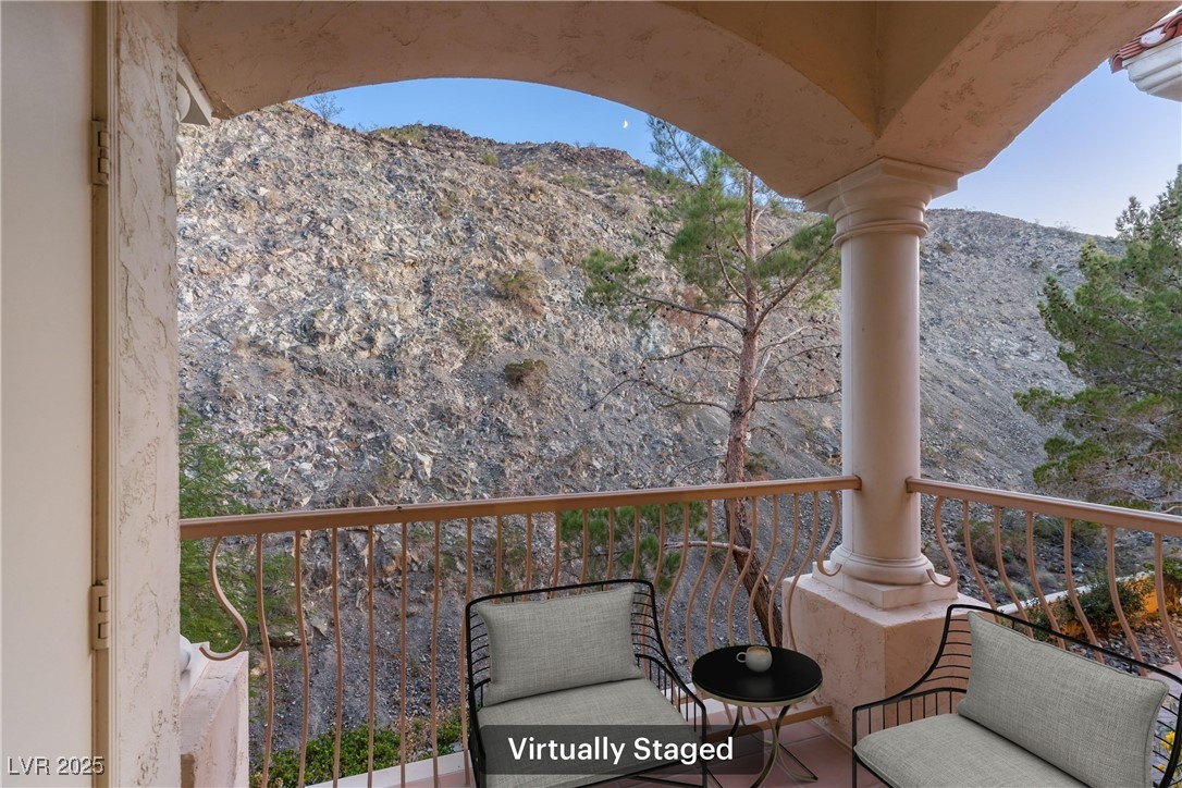 35 Strada Di Circolo Henderson, NV 89011 - Photo 16 of 28 Balcony featuring a mountain view