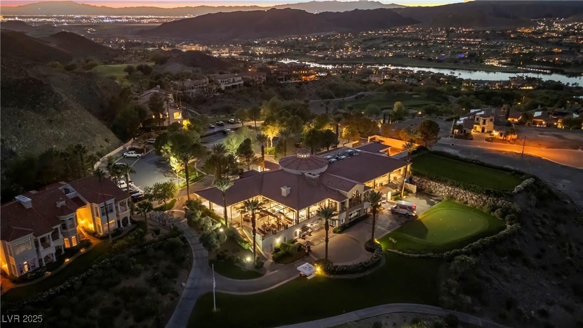 35 Strada Di Circolo Henderson, NV 89011 - Photo 4 of 28 Aerial view at dusk of and SOUTH SHORE COUNTRY CLUB