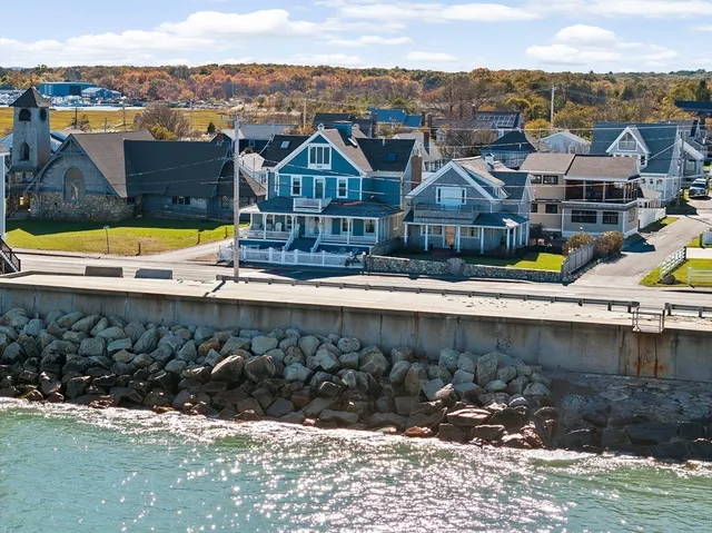 a view of a houses with a lake view
