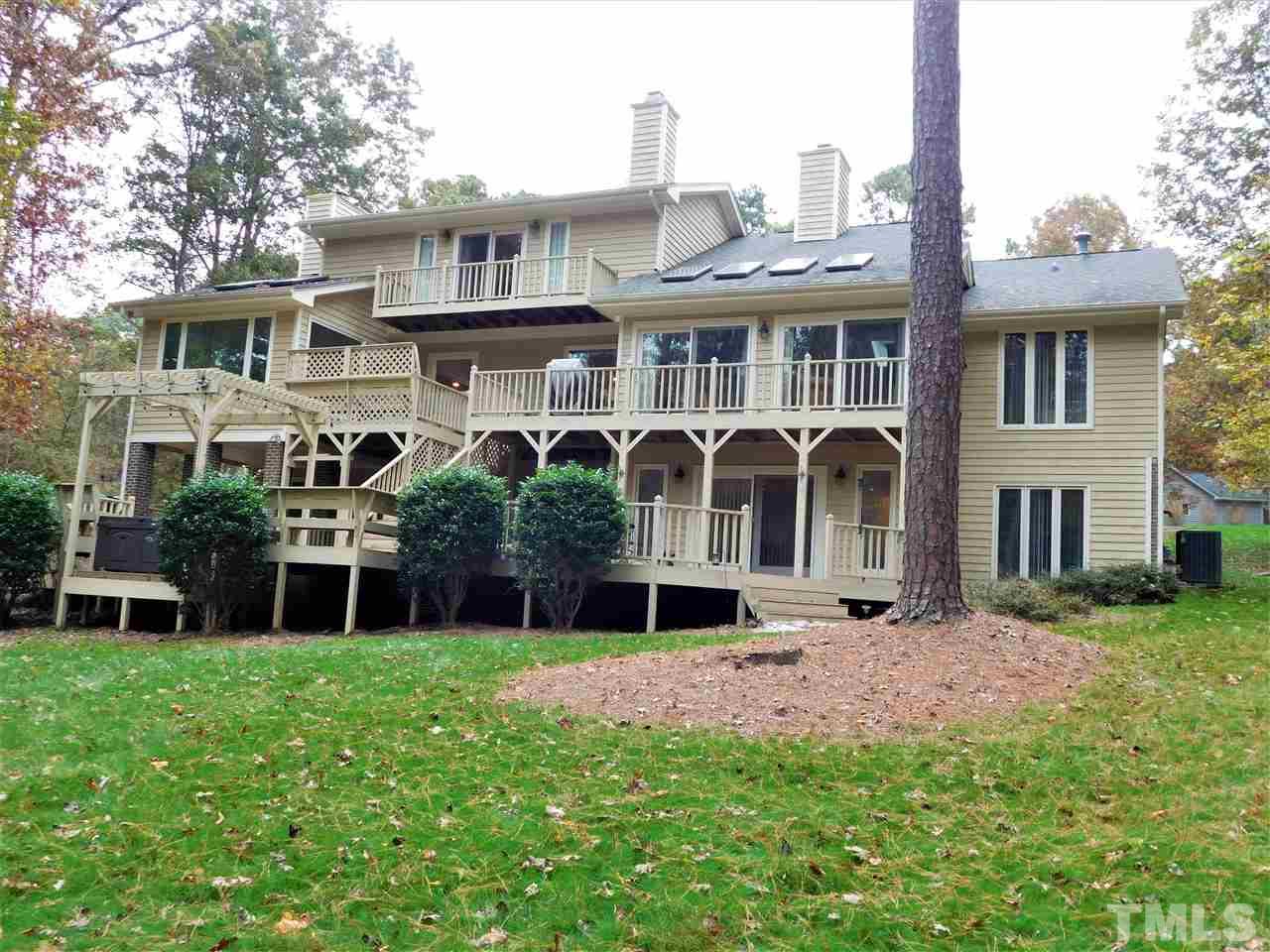 1308 Bascomb Drive Raleigh, NC 27614 - Photo 8 of 25 Lovely Back of Home Showing Balconies and Decking! Check Out the FLAT Yard and Privacy!