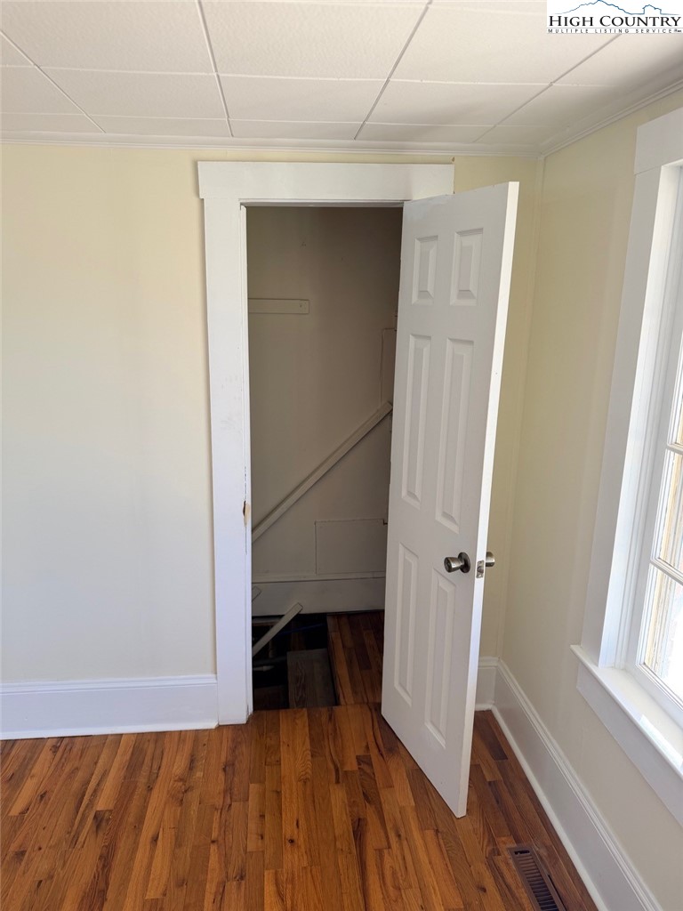 226 White Plains Road Roaring River, NC 28669 - Photo 31 of 39 a view of front door with wooden floor