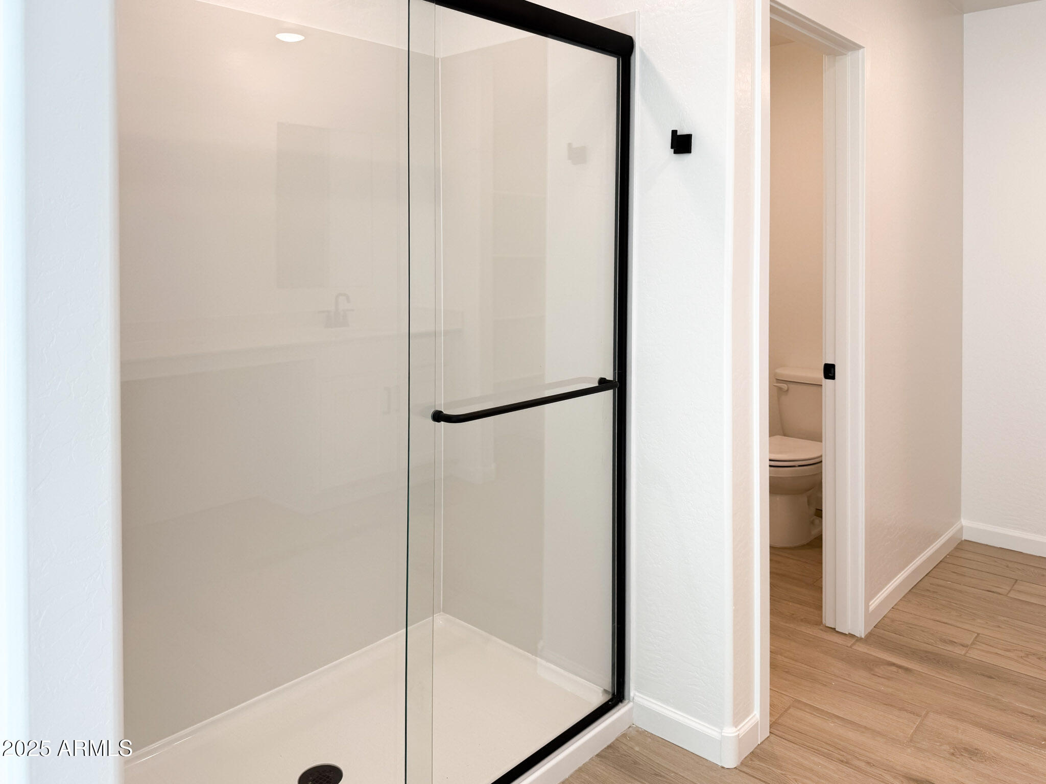 18203 La Senda Drive West Surprise, AZ 85387 - Photo 16 of 43 a bathroom with a glass shower door