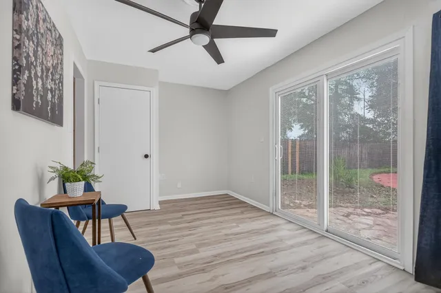 a kitchen with a stove and a microwave