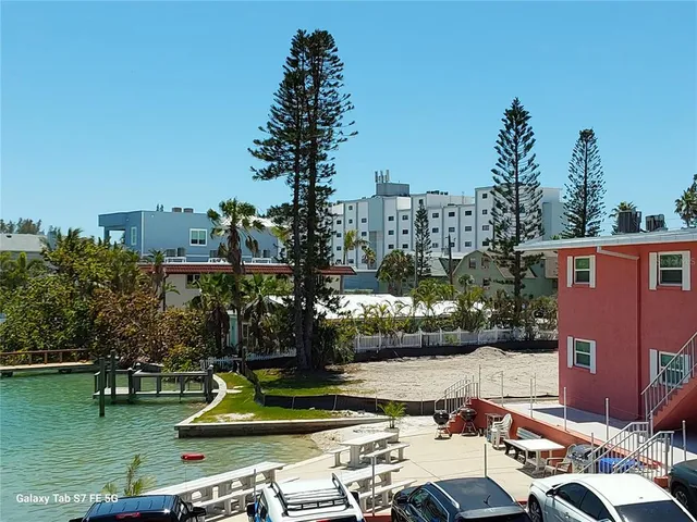 a view of a lake with a house
