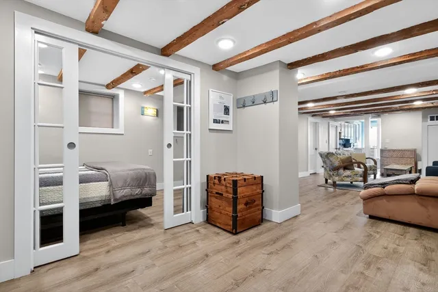 a view of livingroom with furniture and window