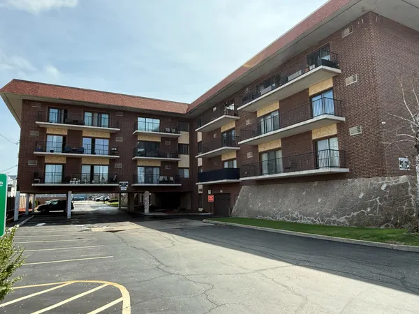 a front view of a building