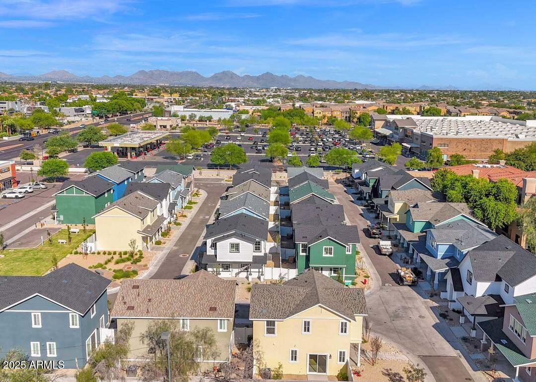 an aerial view of residential building with outdoor space
