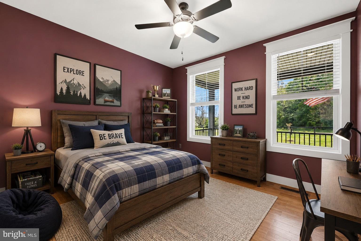 9014 Monumental Mills Road Rixeyville, VA 22737 - Photo 40 of 81 a bedroom with a bed and a chandelier