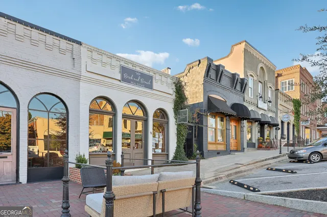 a view of a building with a outdoor space