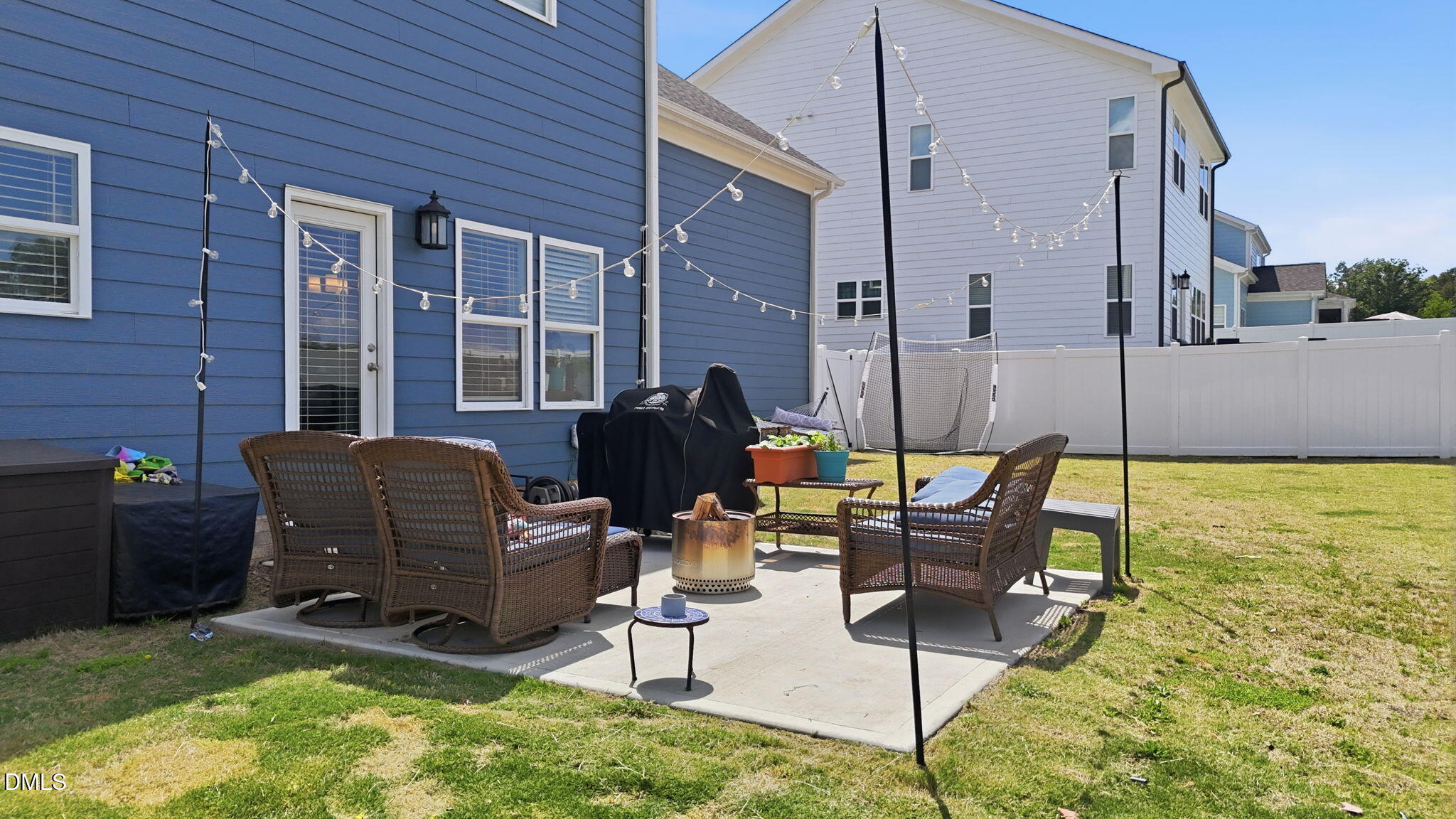 104 Kavanaugh Road Wake Forest, NC 27587 - Photo 26 of 36 a backyard of a house with seating space
