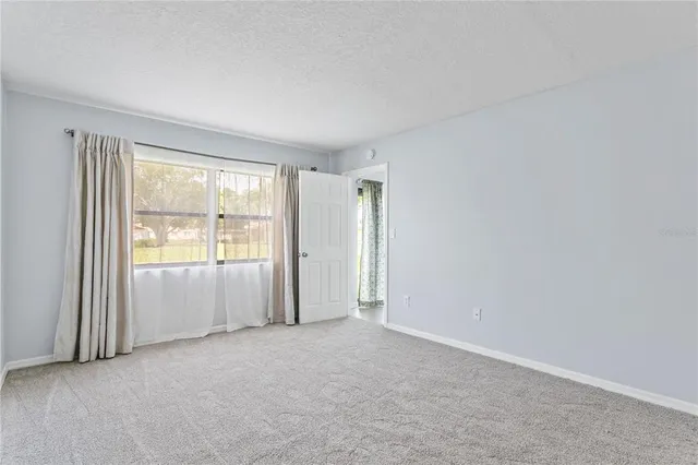 an empty room with a window