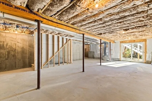 a view of an indoor garage