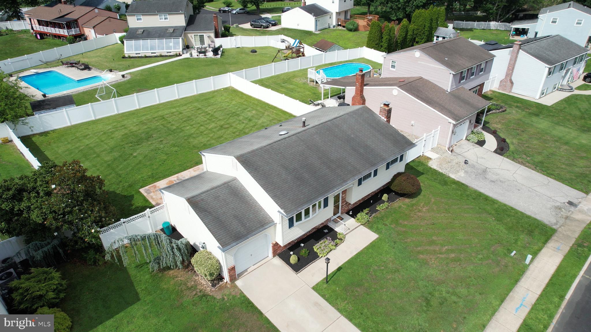 95 Lincoln Drive Clementon, NJ 08021 - Photo 6 of 47 an aerial view of a house with swimming pool and garden