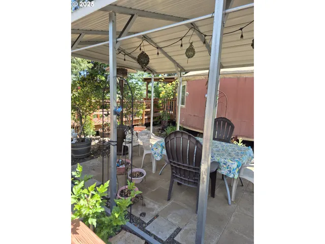 a outdoor living space with furniture