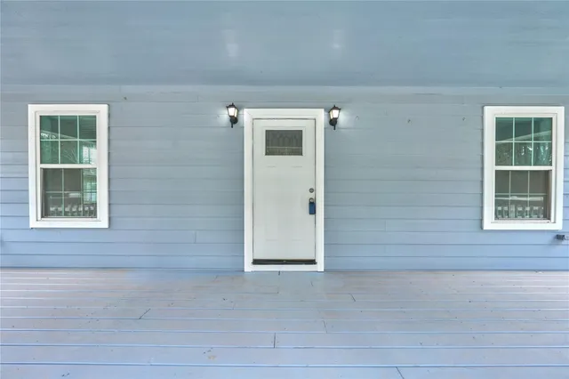 a view of front door of house