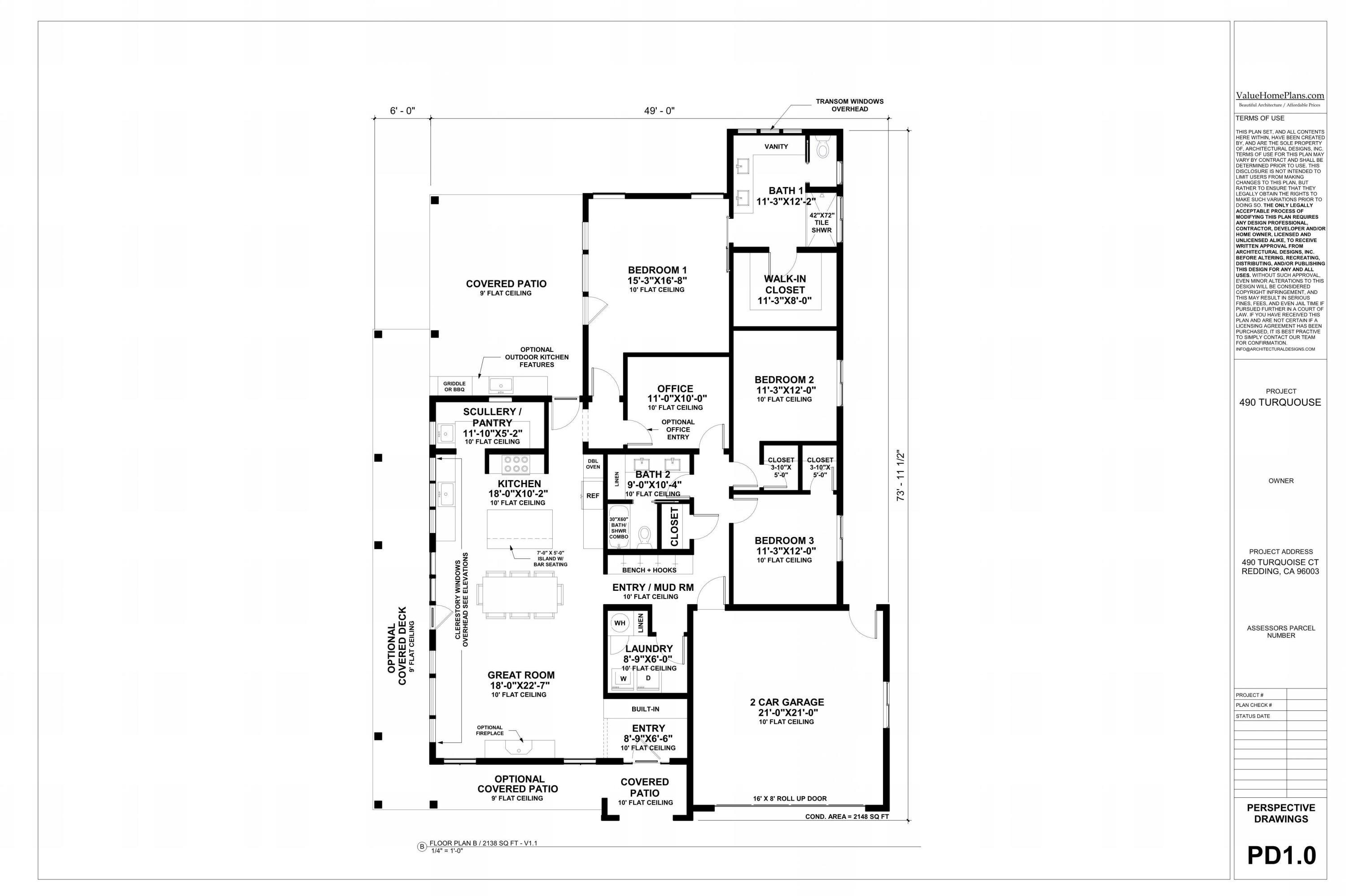 490 Turquoise Court Redding, CA 96003 - Photo 25 of 25 Floorplan