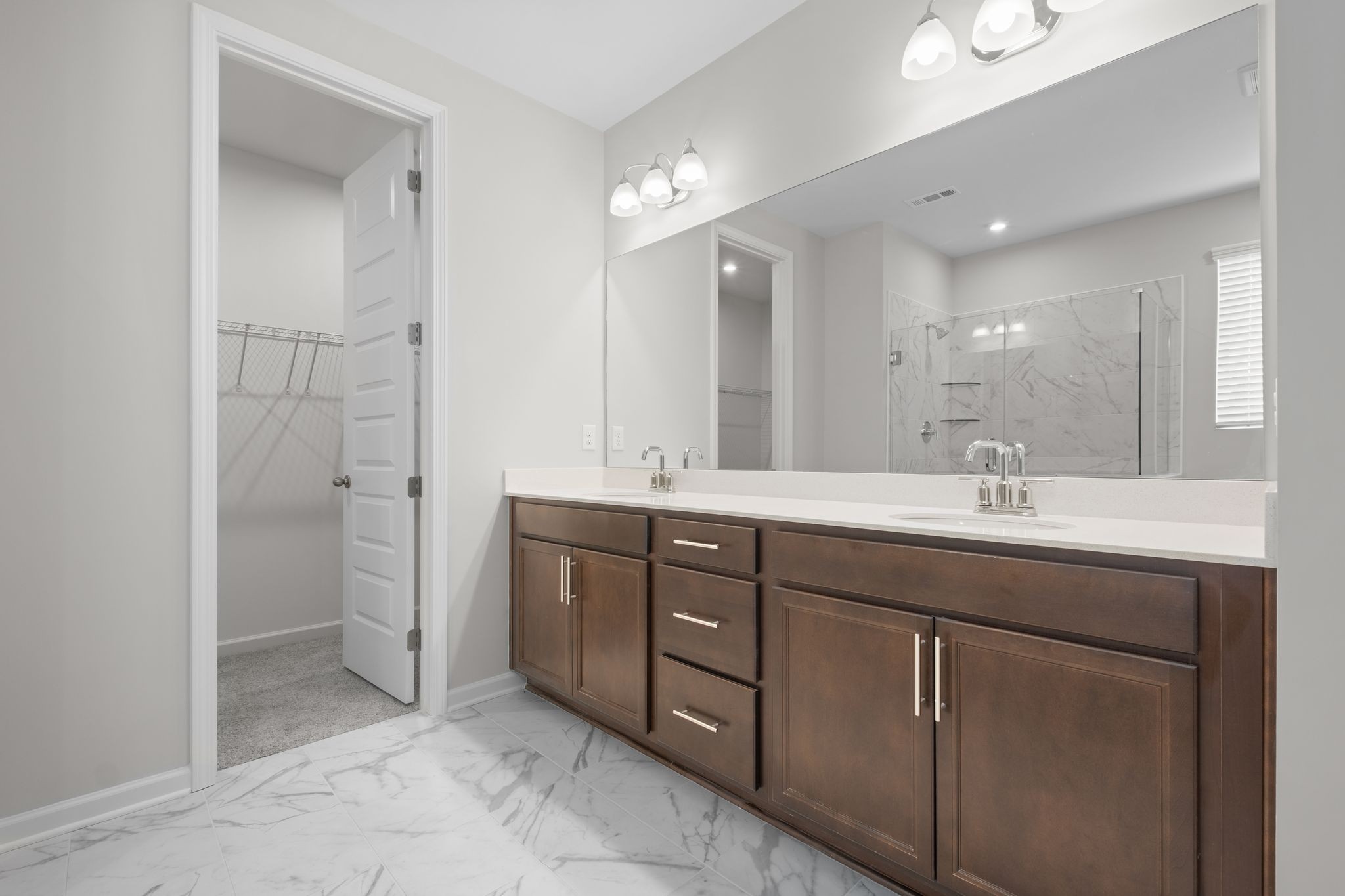 507 Pine Valley Rd Mount Mount Juliet, TN 37122 - Photo 19 of 48 a bathroom with a double vanity sink and a mirror