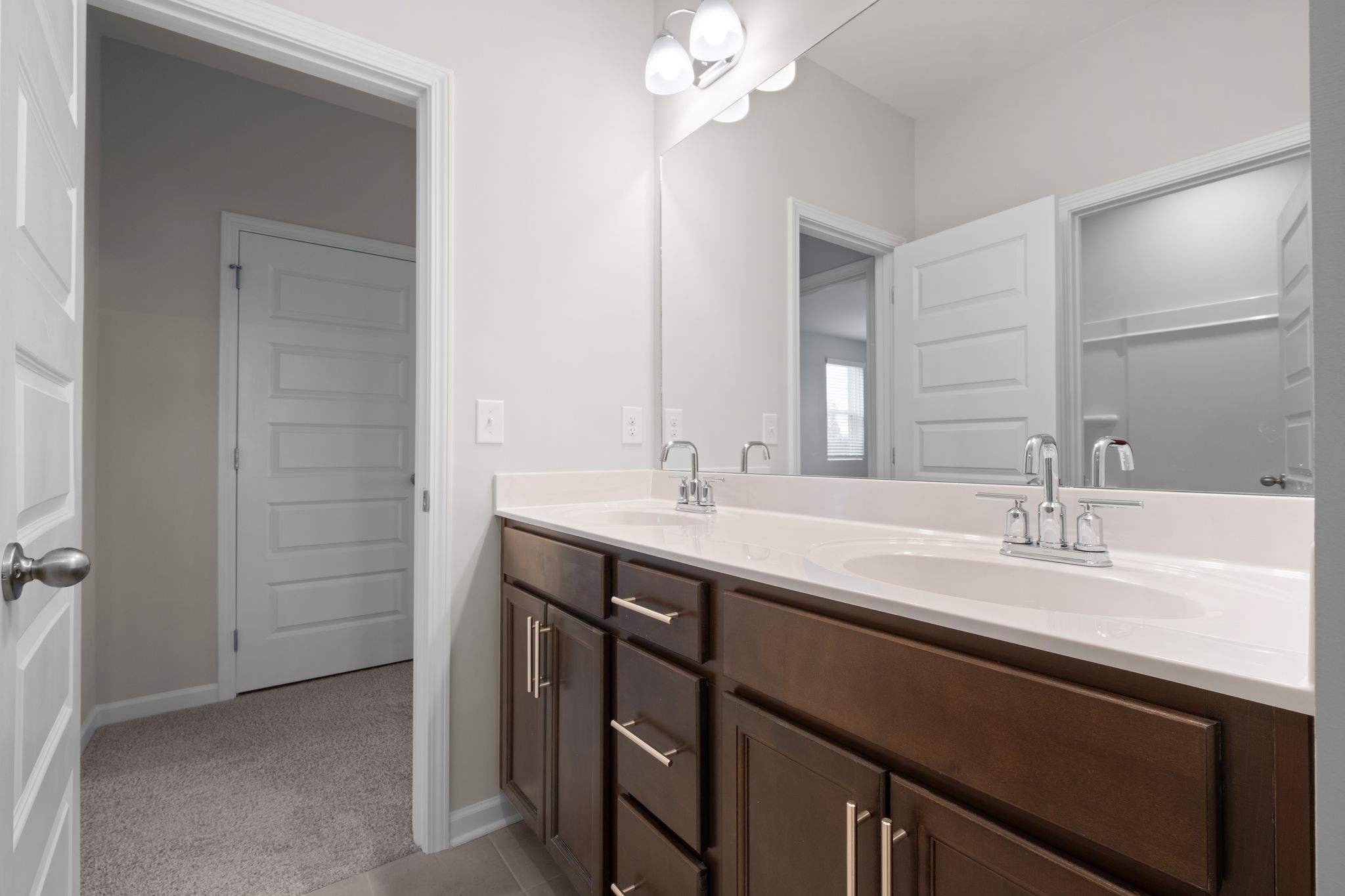 507 Pine Valley Rd Mount Mount Juliet, TN 37122 - Photo 39 of 48 a bathroom with a sink a light fixture and a mirror