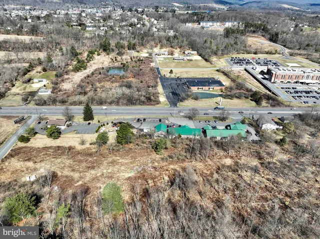 a view of city and mountain