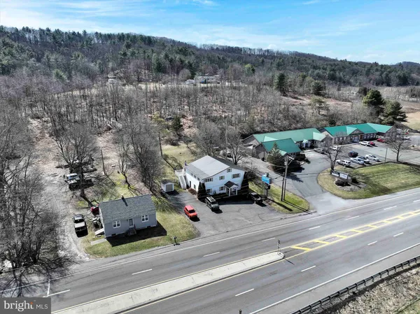an aerial view of multiple house