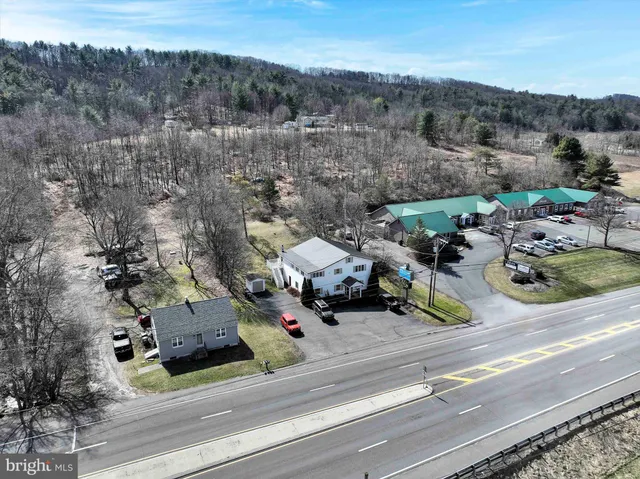 an aerial view of multiple house